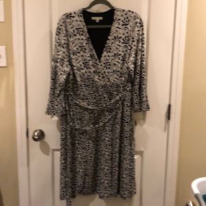 Sandra Darren mock wrap dress NWT